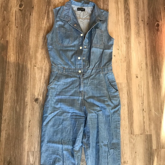 pretty little thing denim jumpsuit
